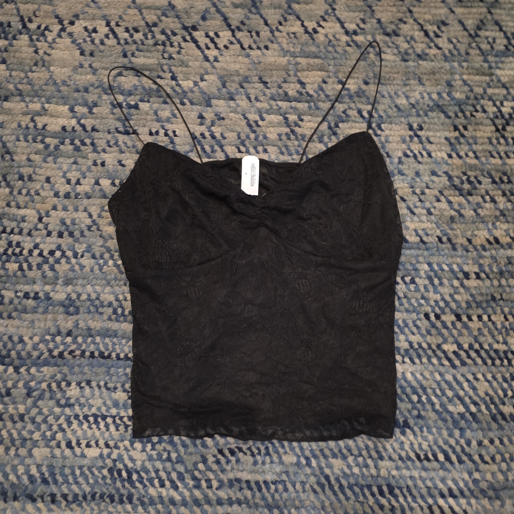 Elegant Black Lace Camisole Top